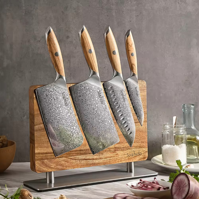 Soshida Dual Magnetic Knife Holder Stand