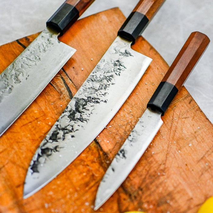 Soshida Japanese Carbon Steel Chef Knife Set