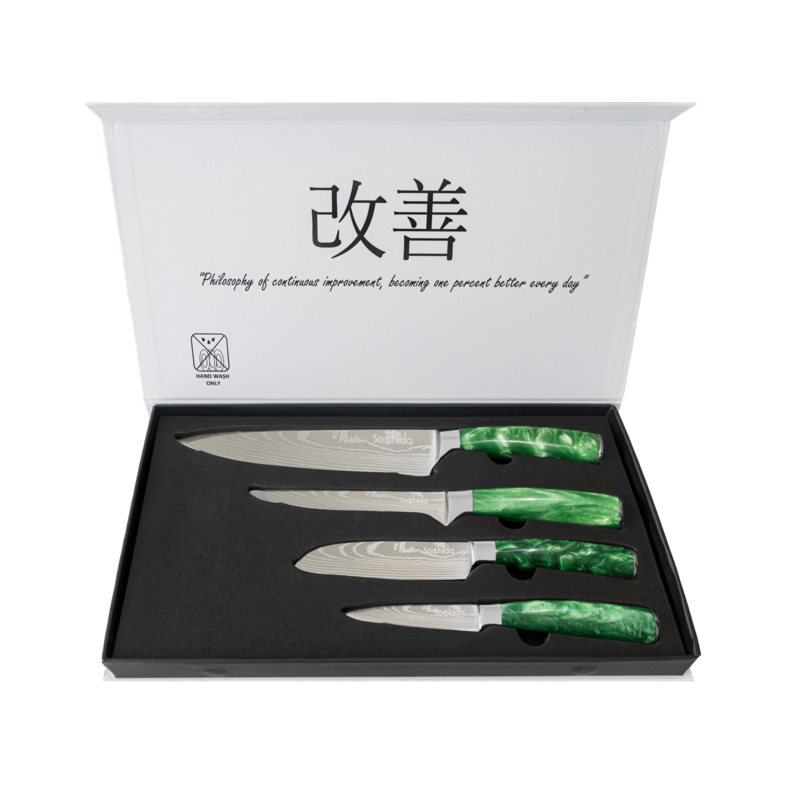 Set Cuchillos Japoneses Solid+ - Green Style